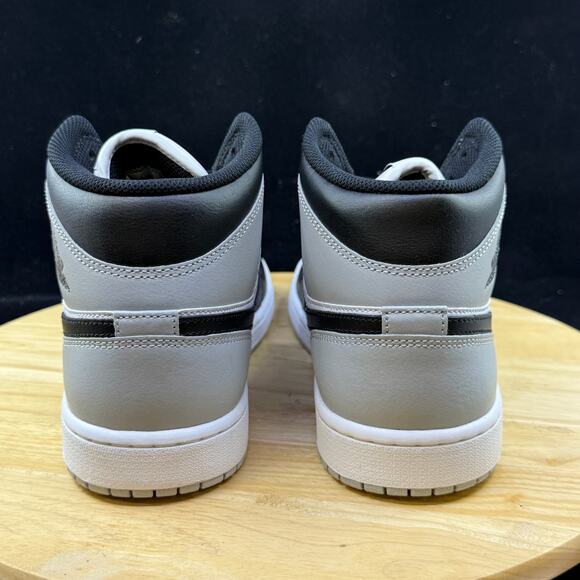 Nike Air Jordan 1 Mid Shoes White Black Lt Smoke Gray DQ8426-101 Mens Sz 10 NEW - Picture 6 of 9